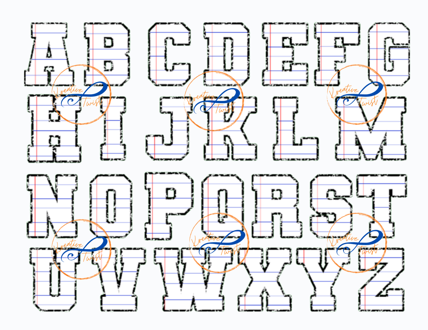 Composition Notebook Letter Template (Digital Downloads)