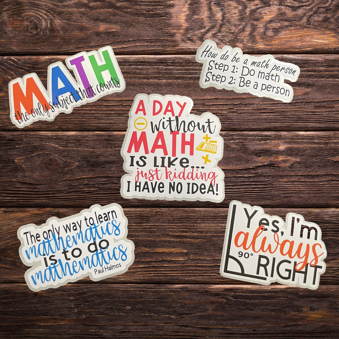 Math Teacher Sticker Set