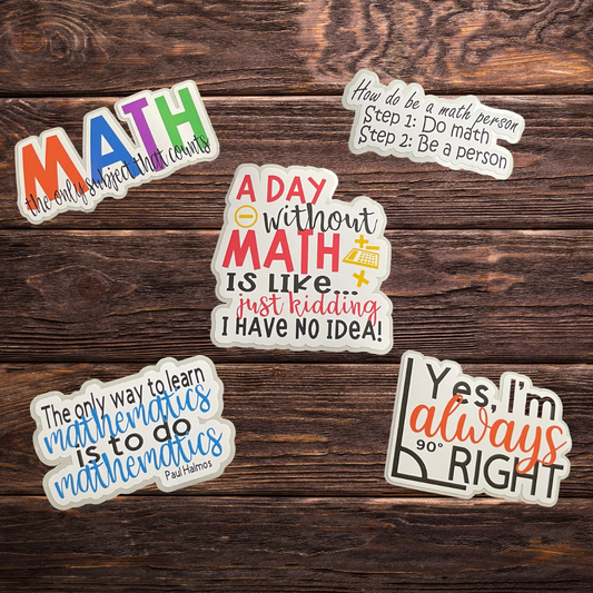 Math Teacher Sticker Set