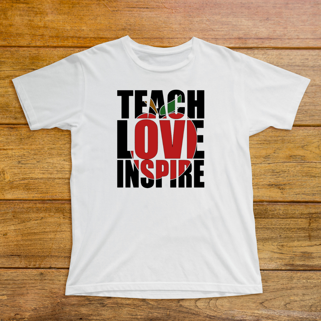Teacher Shirt For Women - Rainbow Leopard Graphic Tee, Teach Inspire Gift, Green XX-Large