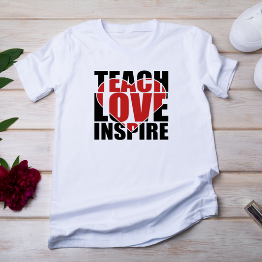 Love Teach Inspire Heart Tee