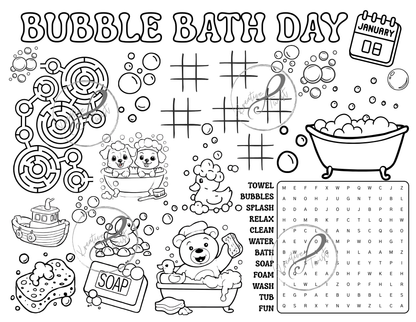 January Activity Coloring Pages