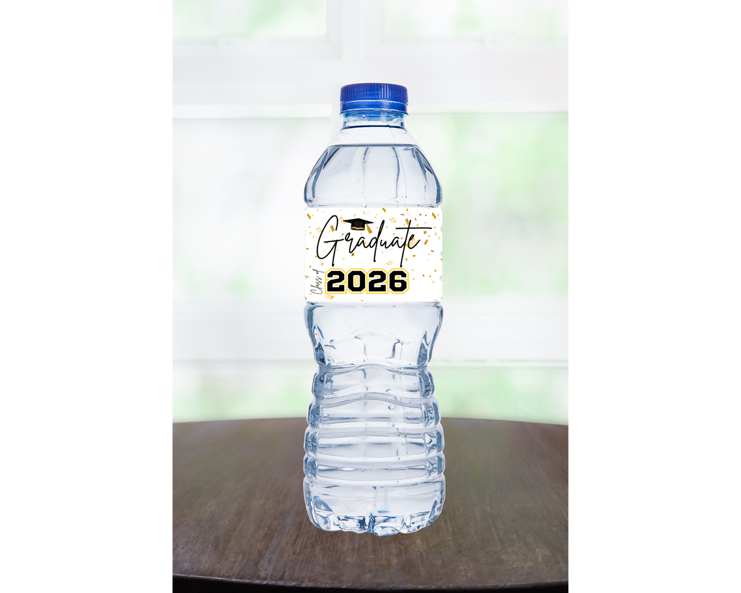 Editable Graduation Water Bottle Label Canva Template