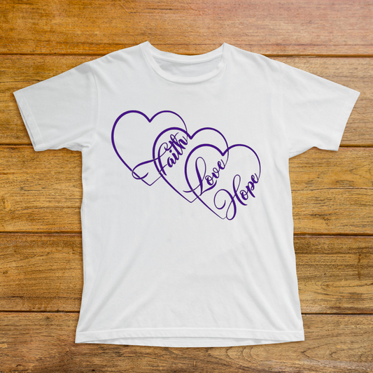 Faith Love Hope Hearts Tee