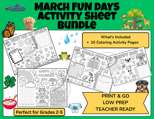 March Fun Days Activity Pages