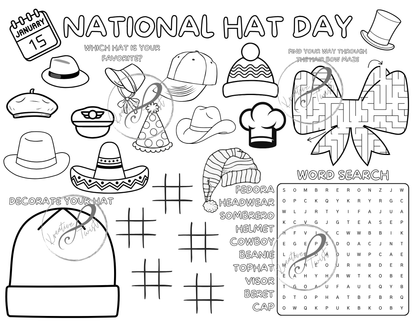 January Activity Coloring Pages