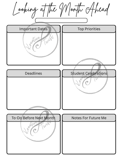 Editable Teacher Planner Canva Templates | Customizable Planning Pages for Teachers | Monthly, Weekly &amp; Reflection Pages | Instant Digital Download