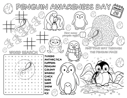 January Activity Coloring Pages