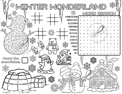 January Activity Coloring Pages